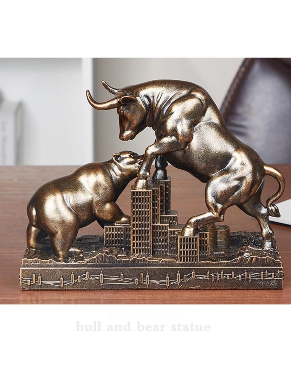 Wall Street Bull & Bear Statue - Perfect Stock Market Gift & Office Décor